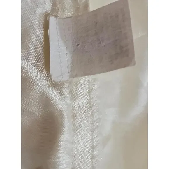 VINTAGE ILGWU UNION MADE FITS SIZE S AFL-CIO WEDDING DRESS IVORY LACE SATIN #7 - Picture 9 of 11